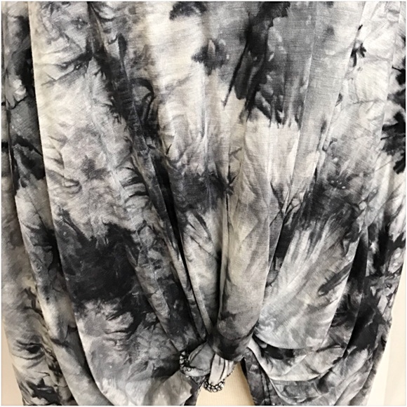 Boho Knot Front Tie Dye Slouchy Top LXL - Picture 5 of 5